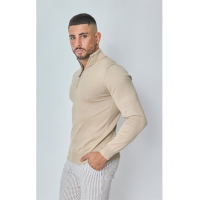 Capo Sweater met ritssluiting - Beige